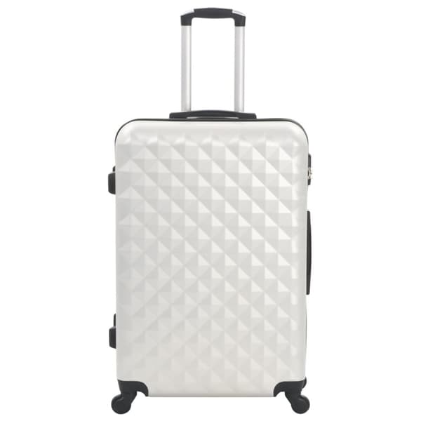 vidaXL kuffertsæt i 3 dele hardcase ABS sølvfarvet