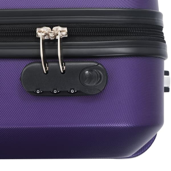 vidaXL Kovapintainen matkalaukkusarja 3 kpl violetti ABS