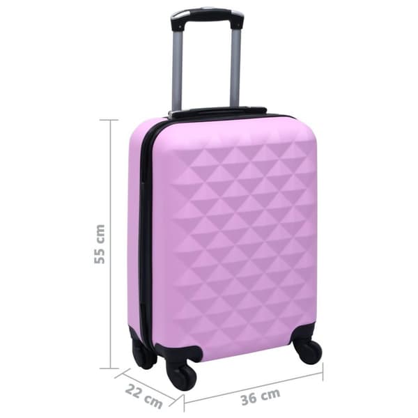 vidaXL Kovapintainen matkalaukku pinkki ABS