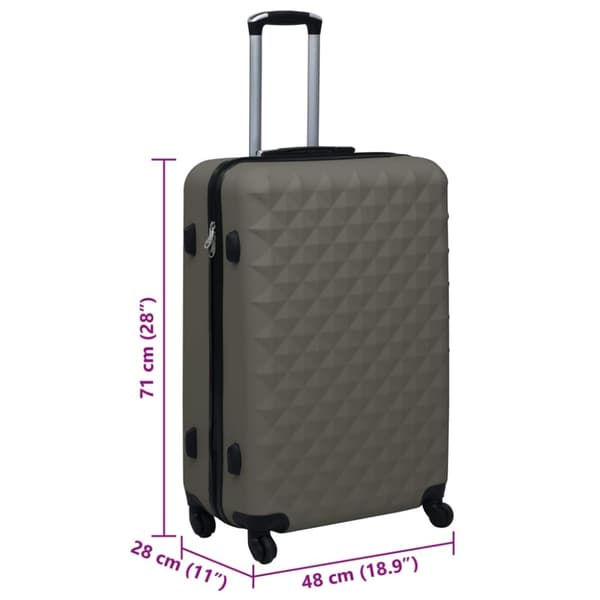 vidaXL hardcase kuffert ABS antracitgrå