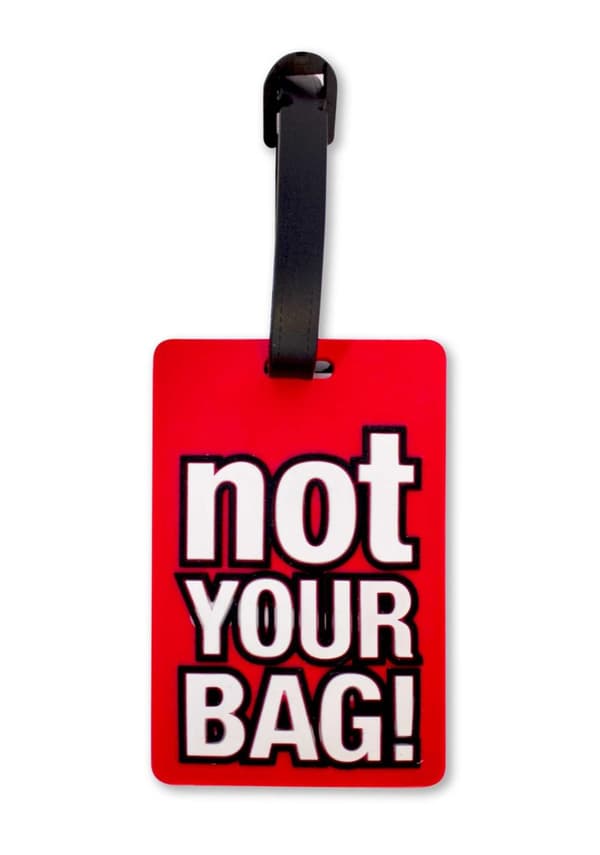 Matkatavaratunniste '' Not your bag '' matkatavaratunniste punainen musta