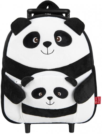 Vagnryggsäck Paul Panda 10 liter svart/vit