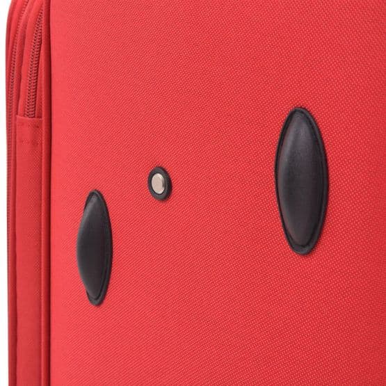 Resväskor 3 St Röd Soft Case