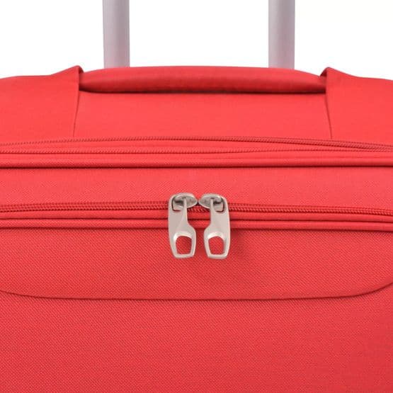 Resväskor 3 St Röd Soft Case