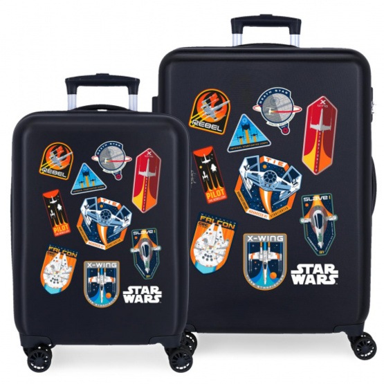 Joumma - Resväskset Star Wars Badges 70/34 Liter Abs Svart 2 Delar
