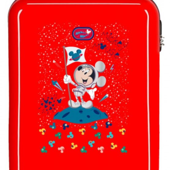 Disney - Resväska Musse Pigg On The Moon 34 Liter Abs Röd