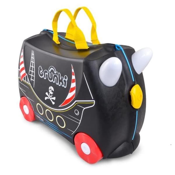 Trunki rullväska för barn och handbagage för barn: Pedro Pirate rullväska (svart)
