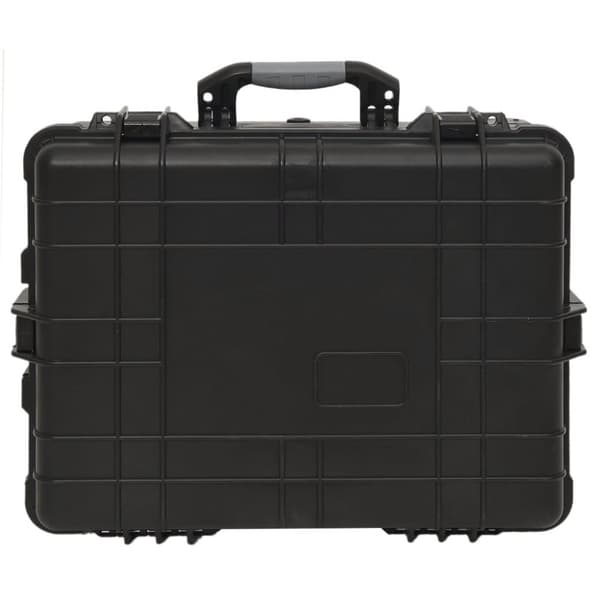 vidaXL Flykasse med hjul svart 58x45x27 cm PP