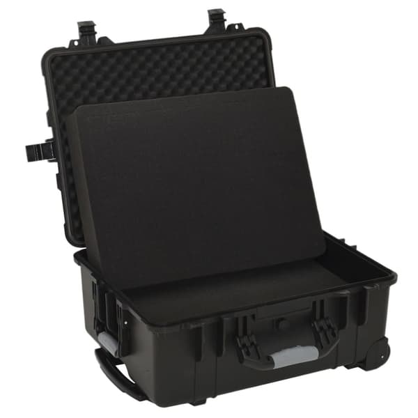 vidaXL flightcase med hjul 58x45x27 cm PP sort