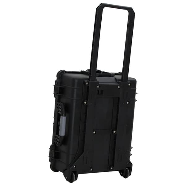 vidaXL flightcase med hjul 63x50x23 cm PP sort