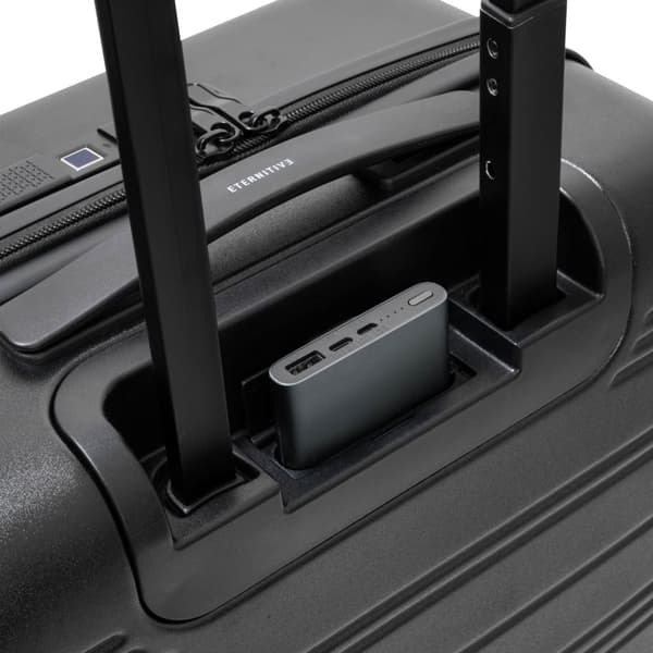 Eternitive E+ kabinväska med powerbank TSA fingeravtryckslås 360° svängbara hjul