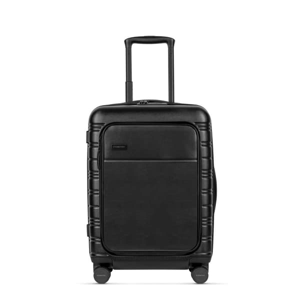 Eternitive E+ kabinväska med powerbank TSA fingeravtryckslås 360° svängbara hjul Svart