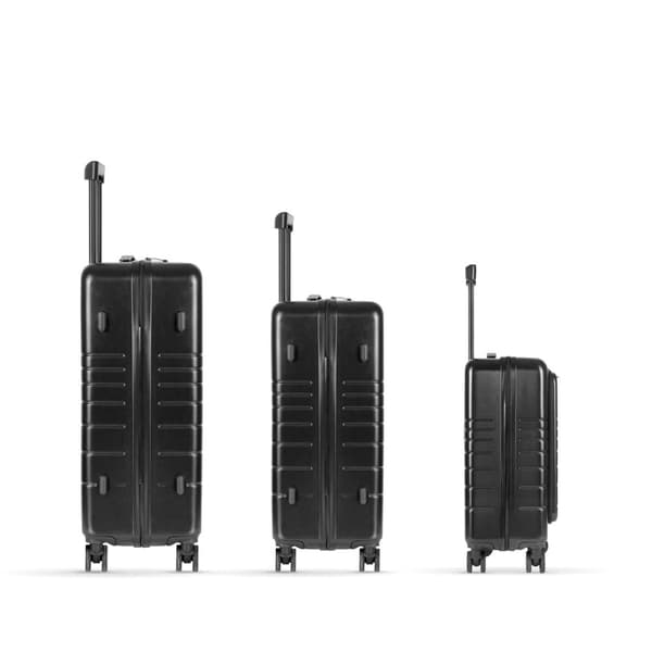 Sæt med tre Eternitive kufferter model E1 moderne kufferter, holdbare og lette TSA kombinationslås 360 ° drejelige hjul