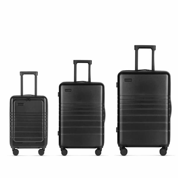 Sæt med tre Eternitive kufferter model E1 moderne kufferter, holdbare og lette TSA kombinationslås 360 ° drejelige hjul