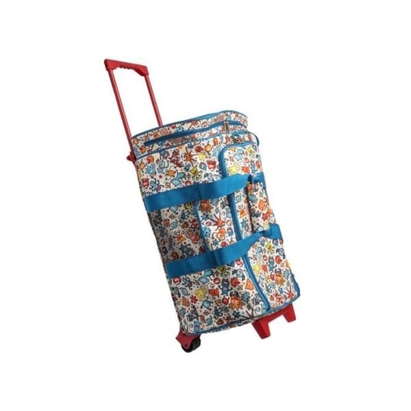 Rullväska - Små Monster - Kille - Mjuk - 52x25x26.5 cm - Tysta Hjul