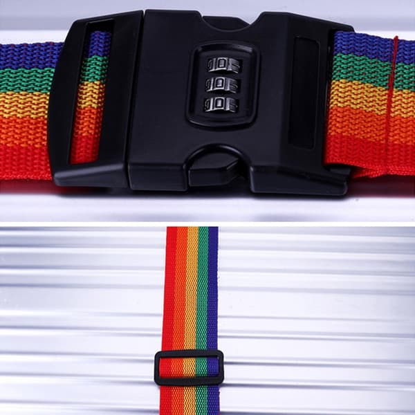 Tyverisikringsstrop til bagagekuffert Password Safe Lock - Sort