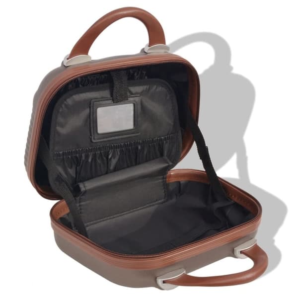 hardcase trolleysæt fire dele kaffefarvet