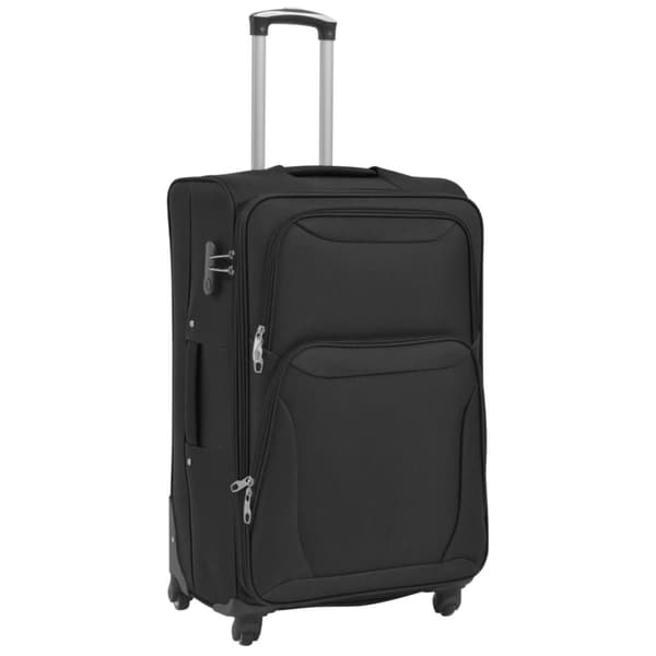 Resväskor 3 svart soft case