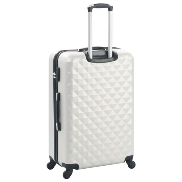 kuffertsæt i 3 dele hardcase ABS sølvfarvet