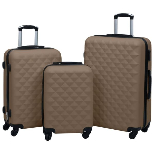 kuffertsæt 3 stk. hardcase ABS brun