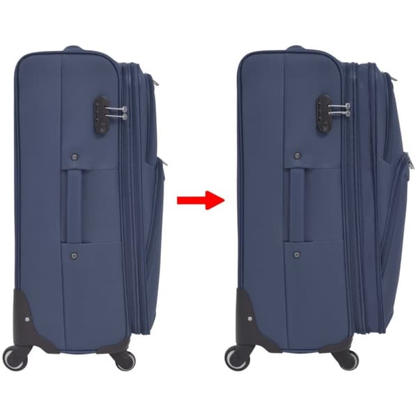 Resväskor 3 st marinblå soft case