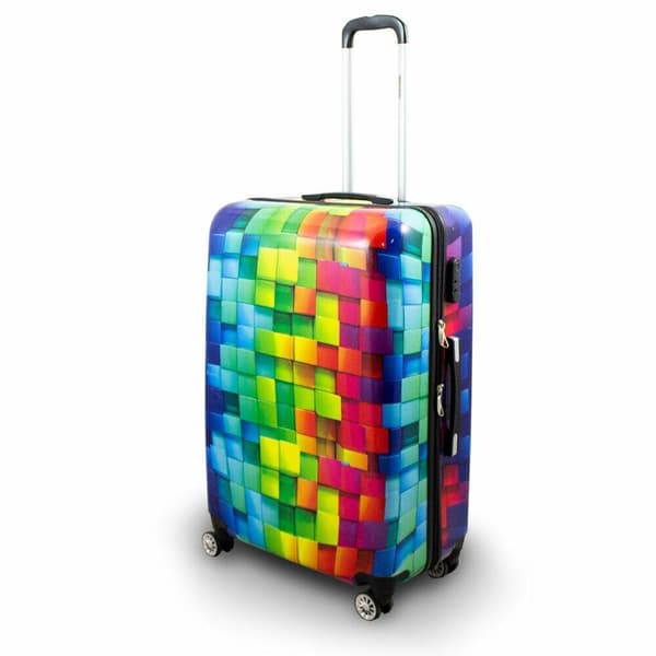 En upps�ttning CUBE resev�skor p? hjul, 3 delar SET, f�rgglada, l�tta