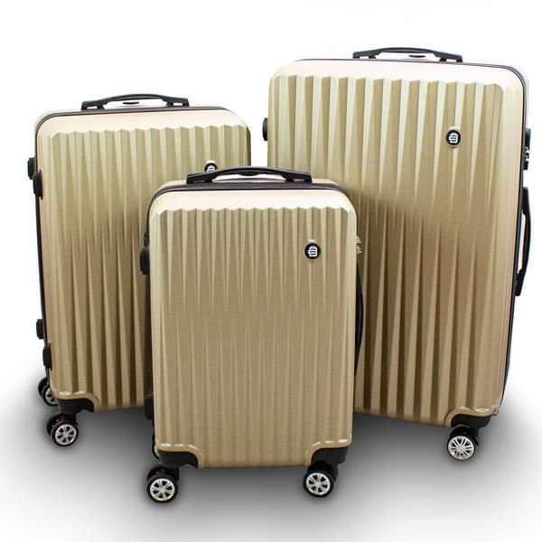 S?t/s?t Champagner kufferter St?rke ABS h?rde rejsetasker