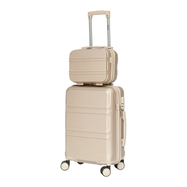 Hytt resv�ska + kosmetikav�ska set Barut, beige, tillverkad av ABS