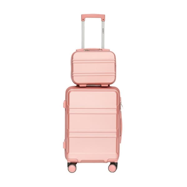 Hytt resv�ska + kosmetikav�ska set Barut, ros�guld, ABS