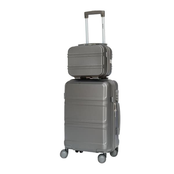 Hytt resv�ska + kosmetikav�ska set Barut, gr?, tillverkad av ABS