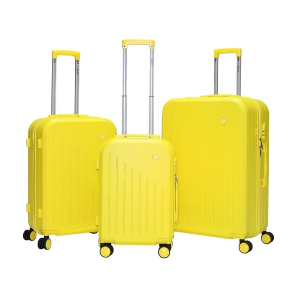 Matkalaukkusarja py�rill�, setti XL+L+M Keltainen Barut ABS Solid