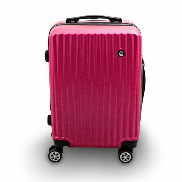 Et s?t ABS pink rejsekufferter til flyet til rejser, 3 stk