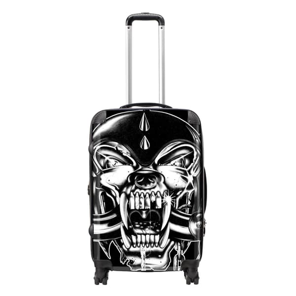 RockSax War Pig Zoom Motorhead Hardshell 4 Wheeled Cabin Bag Black/White One Size