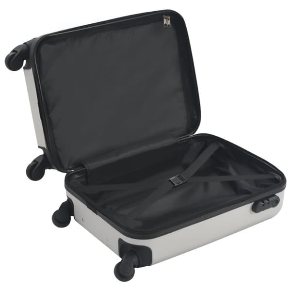 hardcase-kuffert ABS sølvfarvet