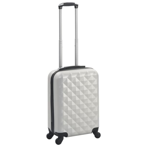 hardcase-kuffert ABS sølvfarvet