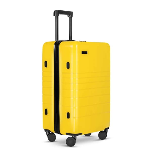 Eternitive E1resväska med TSA kombinationslås / medium M / gul färg / 360° svängbara hjul