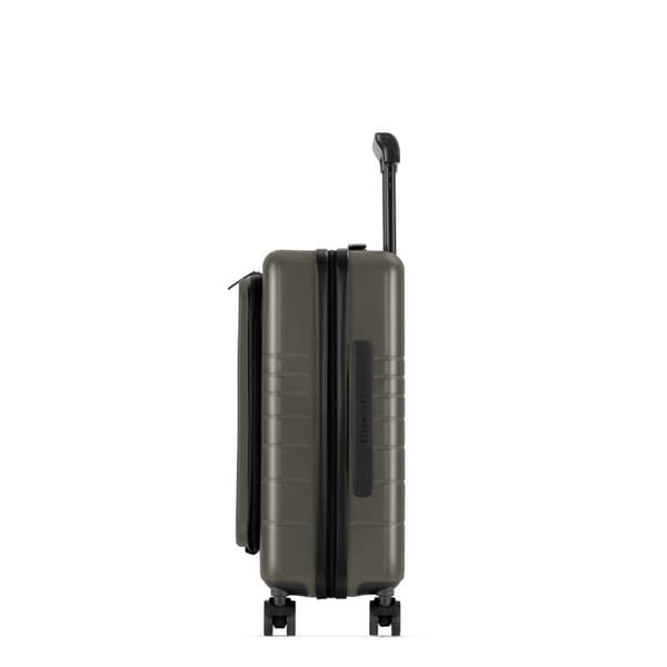 Eternitive E3 PLUSresväska / TSA kombinationslås / USB-C och USB-A portar / kabinväska / olivgrön färg / 360° svängbara hjul