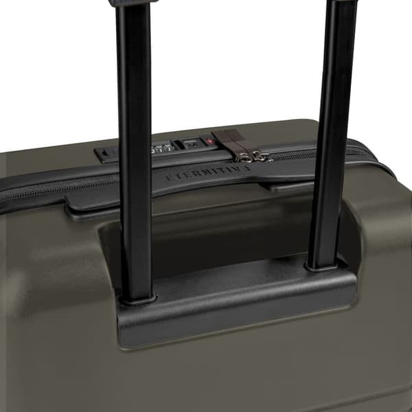 Set med 3 Eternitive E3 resväskor / TSA kombinationslås / storlek S + M + L / olivgrön / kabinväska med extra ficka och USB-C- och USB-A-port / 360° s