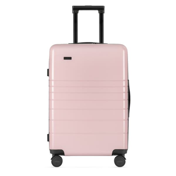 2 kpl Eternitive E3 -matkalaukkusarja / matkustamolaukku, jossa lisätasku ja USB-C- ja USB-A-portti / TSA-yhdistelmälukko / koko S + M / väri vaaleanp