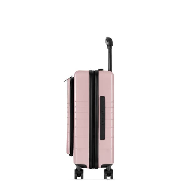 2 kpl Eternitive E3 -matkalaukkusarja / matkustamolaukku, jossa lisätasku ja USB-C- ja USB-A-portti / TSA-yhdistelmälukko / koko S + M / väri vaaleanp