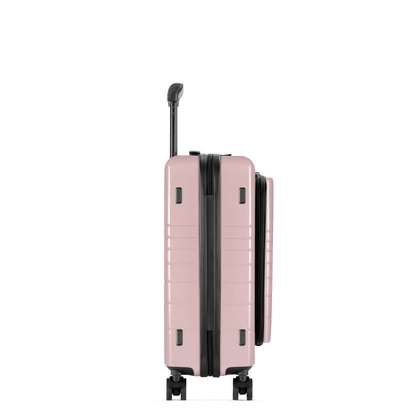 2 kpl Eternitive E3 -matkalaukkusarja / matkustamolaukku, jossa lisätasku ja USB-C- ja USB-A-portti / TSA-yhdistelmälukko / koko S + M / väri vaaleanp