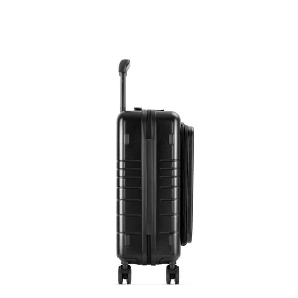 2 kpl Eternitive E3 -matkalaukkusarja / matkustamolaukku, jossa lisätasku ja USB-C- ja USB-A-portti / TSA-yhdistelmälukko / koko S + M / musta väri /