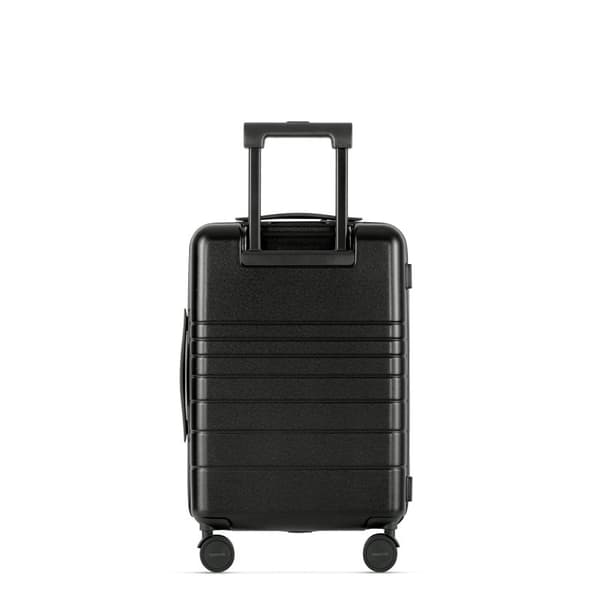 2 kpl Eternitive E3 -matkalaukkusarja / matkustamolaukku, jossa lisätasku ja USB-C- ja USB-A-portti / TSA-yhdistelmälukko / koko S + M / musta väri /
