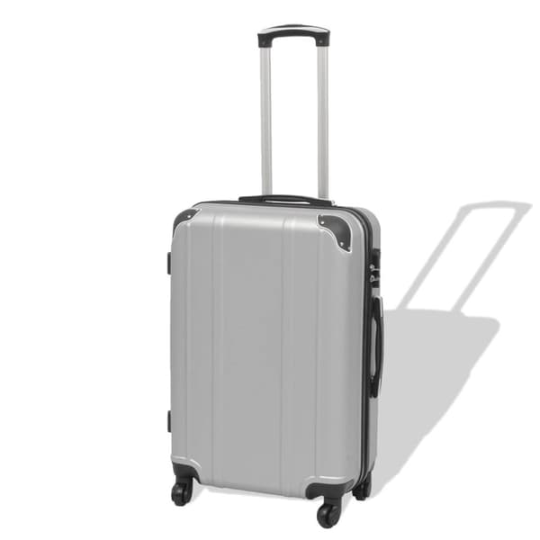vidaXL hardcase trolleysæt fire dele sølvfarvet -  Håndkufferter