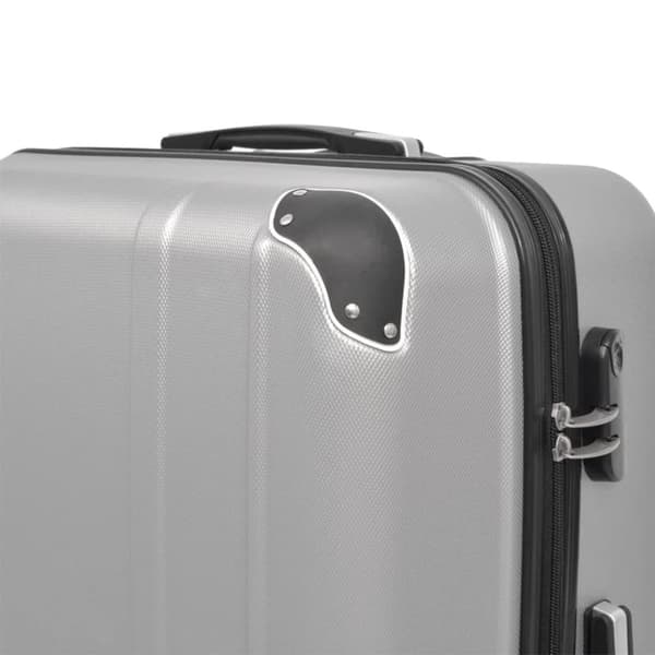 vidaXL hardcase trolleysæt fire dele sølvfarvet -  Håndkufferter