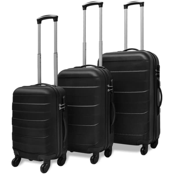 vidaXL hardcase trolleysæt 45,5/55/66 cm sort -  Håndkufferter