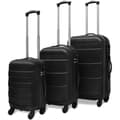 Miniatyrbillede 1 af 7: vidaXL hardcase trolleysæt 45,5/55/66 cm sort -  Håndkufferter