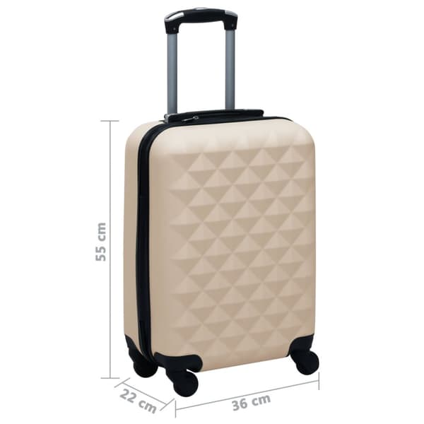 vidaXL hardcase-kuffert ABS guldfarvet - Håndkufferter