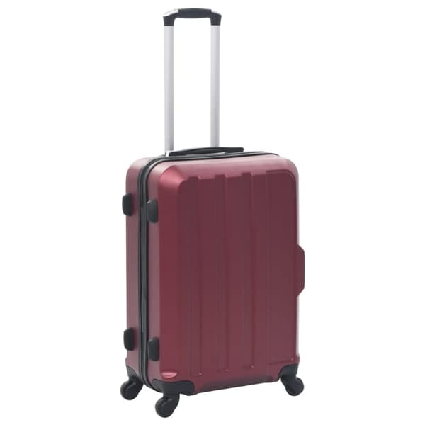 vidaXL hardcase-kuffertsæt 3 stk. ABS rødvinsfarvet - Håndkufferter