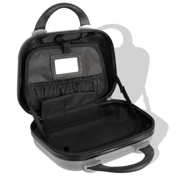 The Living Store hardcase trolleysæt fire dele sølvfarvet -  Håndkufferter